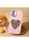 iPhone 12 Mini Compatible Case Camera Protector Pink Silicone Couple Phone Case Heart Pattern - 2