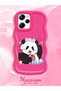 Poco X5 Pro 5g Compatible Case Camera Protector Red Silicone Couple Phone Case Panda Pattern - 2