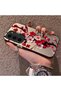 Samsung Galaxy S23 Compatible Silicone Edge Hard Back Case Couple Phone Case with Floral Pattern - 2