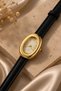 Morv Women's Gold Oval Case Black Leather Band Vintage Minimalist Quartz Wristwatch – Old Money Elegance, Elegant Classic Design 2026 - 4
