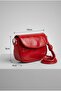 Women's Red Color Stylish Design Mini Hand and Shoulder Bag - 4