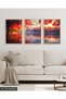 Lake in Autumn 3 Piece Wooden Framed Painting Act - 4
