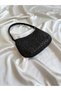 Stone Baguette Model Hand and Women's Shoulder Bag Evening Dress Bag Wedding Bag Engagement Bag Black - 3