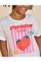 Girls White Strawberry Print T-shirt - 4
