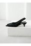 13058 Genuine Leather Open Back 4.5cm Short Thin Heel Stiletto Shoes for Women - 3