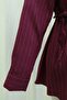 Striped Buttoned Modal Tunic with Side Laces - Burgundy - 6