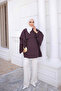 Modal Blouse with Plum Cape - 2