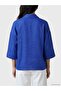 Lcw Vision Indigo Oversize 100% Linen Women's Shirt - 4