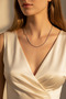 Gray Steel Thin Twist Chain Necklace - Minimalist and Stylish Design - 2