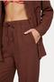 Oversize Muslin Shirt Pants Set Lsa0014 Dark Taupe - 5