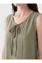 Original Tie-Neck Pleated Blouse - 3