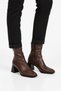 Brown Fleece Women's Heeled Boots 2615 Z - 3