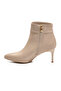 Beige Women's Heeled Boots 2611 Z - 4