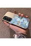 Samsung Galaxy A35 Compatible Silicone Edge Hard Back Case Couple Phone Case with Floral Pattern - 2