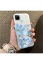 Realme C25Y Compatible Silicone Edge Hard Back Case Couple Phone Case with Floral Pattern - 3