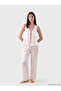 Lcw Dream Pink Patterned Women's Satin Pajama Set