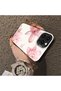 iPhone 14 Pro Max Compatible Silicone Edge Hard Back Case Couple Phone Case with Floral Pattern - 4