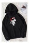 Unisex Hooded Printed Relaxed Fit Sweatshirt - 2