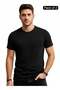 Code Yellow Pack of 2 Premium Cotton Round Neck T-Shirt 180 GSM Bio-Washed Black Half Sleeve