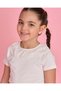 Girls Ivory Schiffly Jersey Top - 4