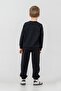 Boy's Embroidered Black Long Sleeve Tracksuit Set Us2629-C-V4 - 4