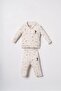 Baby Boy Falling Leaves White Shirt Pajama Set Usb3103-C-V1