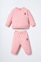 Embroidered Baby Girl Orange Long Sleeve Pajama Set Usb3245-C-V1