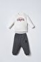 Baby Boy Embroidered Red Cardigan Set Usb3187-C-V1 - 2