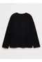 100% Cotton Oversize Fit Pomegranate Motif Printed - Crew Neck Long Sleeve T-Shirt - 2