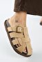 Benito Women's Leather Genuine Leather Buckle Caged Sand Slippers - 4