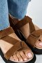 Azelya 2 Women's Genuine Leather Buckle-Strap Tan Sandals - 4