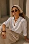 Women's Mesh Knitted Beige Knitwear Bandana