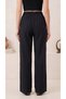 Black Women's Muslin Palazzo Sweatpants High Waist Wide Leg - 7