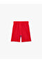 Print Detailed Elastic Waist Cotton Shorts - 2