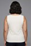 Trend42Plus Large Size Thick Strap Basic Top - Ecru - 4