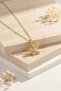 Yellow Stone Bird Figured Steel Necklace - 3