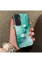 Samsung Galaxy S23 Fe Compatible Silicone Edge Hard Back Case Couple Phone Case with Floral Pattern - 3