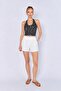 Women's Black Halter Neck Polka Dot Blouse