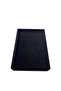 Suede Fabric Black Color 17/24 cm Wrapped Bracelet Handcuff Plate - 4