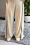 6498 - Stylish Comfortable Viscose Soft Interlock Knit Fabric, Women's Bottom Layer Set with Pant Stripe Detail - 7