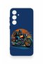 Samsung S24Fe Compatible Moto Rider Patterned Silicone Case - 2