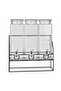3 Pcs Classic Glass Beverage Dispenser Set with Metal Stand – 2.2 L Each