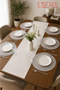 30829 American Service Placemat 6 Pieces Silver Flower Patterned 38X38 cm Decorative Table Mat