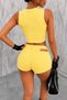 Women's Crew Neck Sleeveless Crop Tank Top Single Jersey 100% Cotton Basic Summer T-Shirt - 3