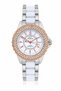 Rose Gold Dial Framed Double Row Stone Detailed Women's Wristwatch - 3