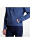 Men's Regular Cut High Cotton Content Hooded Long Sleeve Blue Sweatshirt - 4