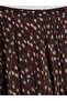 Lcw Modest Brown Patterned Chiffon Pleated Skirt with Elastic Waist - 7