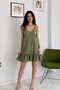 Keten Look Fabric Woven Dress with Adjustable Straps - 2