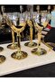 6 Pieces Gold Plated 165 Cc Coffee Cup Glass - 6