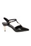 Black Patent Leather Women's Heeled Shoes